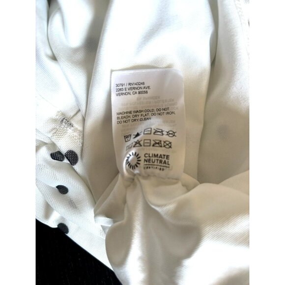 REFORMATION Mini Dress Polka Dot Print Size XS Ruched Lined Bodycon - Picture 6 of 7